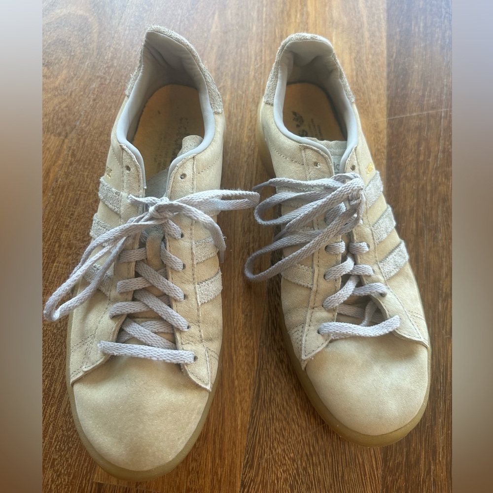 Adidas beige suede Campus Shoes women's size 10